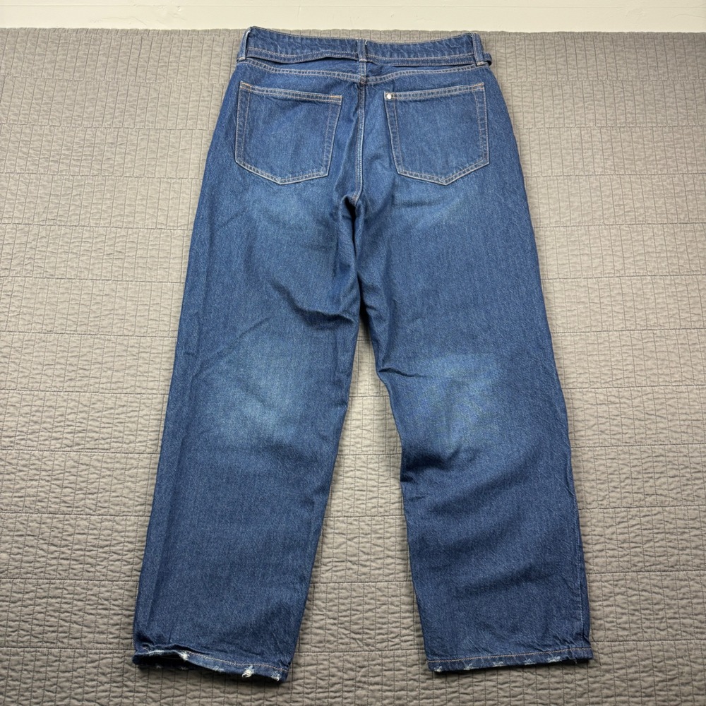 H&M Super Baggy Loose Fit Jeans Women 6 Blue Medium Wash Denim Wide Leg - Picture 4 of 13